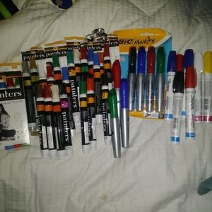 Oil and Water Base Paint and Sharpie Markers